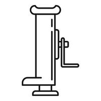 Symbol für die Hebeschraube mit hydraulischem Griff, Umrissstil vektor