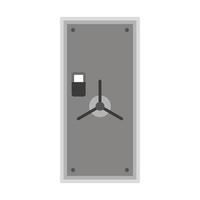 stål säker dörr ikon, platt stil vektor