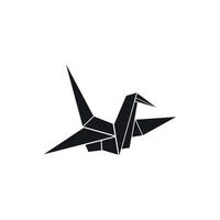 fågel origami ikon, enkel stil vektor
