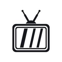 Retro-TV-Symbol, einfacher Stil vektor