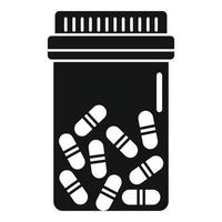 Antibiotika-Pillenglas-Symbol, einfacher Stil vektor