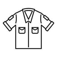 Safari-Shirt-Symbol, Umrissstil vektor