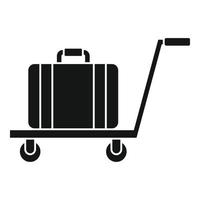 rum service väska vagn ikon, enkel stil vektor