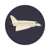 großes Flugzeug-Symbol, Cartoon-Stil vektor