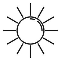 Symbol für sonnigen Tag der Kreuzfahrt, Umrissstil vektor