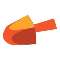 orange dreidel ikon, tecknad serie stil vektor