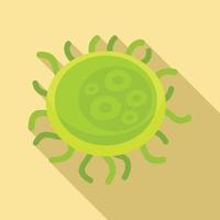 bakterie ikon, platt stil vektor