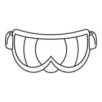 Skibrillen-Symbol, Umrissstil vektor