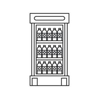 kylskåp med förfriskningar drycker ikon vektor