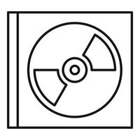 Symbol für Musikdisk, Umrissstil vektor