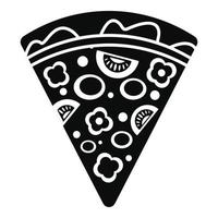 Scheibe Pfeffer Pizza Symbol, einfachen Stil vektor