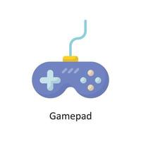 Gamepad-Vektor-flache Icon-Design-Illustration. Housekeeping-Symbol auf weißem Hintergrund Eps 10-Datei vektor