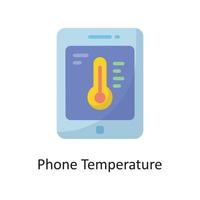 telefon temperatur vektor platt ikon design illustration. hushållning symbol på vit bakgrund eps 10 fil