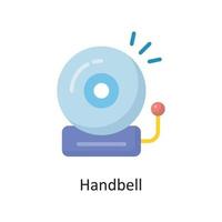 Handbell vektor platt ikon design illustration. hushållning symbol på vit bakgrund eps 10 fil