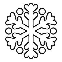 Wetter-Schneeflocke-Symbol, Umriss-Stil vektor