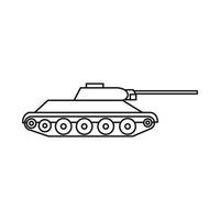 Panzersymbol im Umrissstil vektor