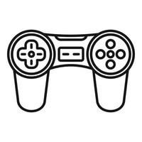 video spel joystick ikon, översikt stil vektor