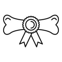 Hundepreis-Knochen-Symbol, Umrissstil vektor