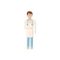 Arzt mit Stethoskop-Symbol, Cartoon-Stil vektor