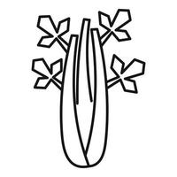 Sellerie-Symbol essen, Umrissstil vektor