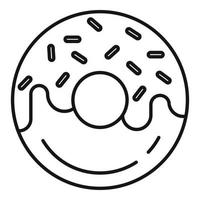 Donut-Symbol, Umrissstil vektor