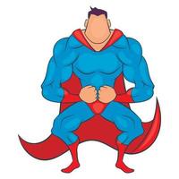 Superheld bereit, Symbol zu fliegen, Cartoon-Stil vektor