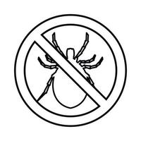 kein Bug-Schild-Symbol, Umrissstil vektor