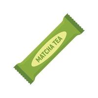 matcha te bar ikon, platt stil vektor