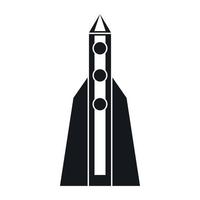 Raketensymbol, einfacher Stil vektor