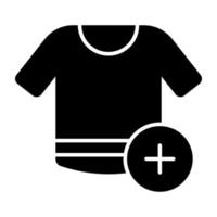 ein editierbares Design-Icon von Add-Shirt vektor