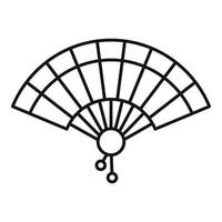 Wind-Handventilator-Symbol, Umrissstil vektor