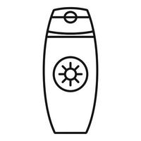 Symbol für Sonnenschutzflasche, Umrissstil vektor