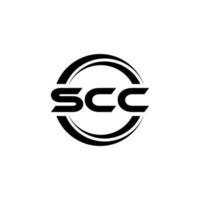 scc brev logotyp design i illustration. vektor logotyp, kalligrafi mönster för logotyp, affisch, inbjudan, etc.