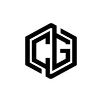cg brev logotyp design i illustration. vektor logotyp, kalligrafi mönster för logotyp, affisch, inbjudan, etc.