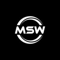 Msw-Brief-Logo-Design in Abbildung. Vektorlogo, Kalligrafie-Designs für Logo, Poster, Einladung usw. vektor