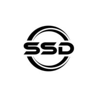 SSD-Brief-Logo-Design in Abbildung. Vektorlogo, Kalligrafie-Designs für Logo, Poster, Einladung usw. vektor