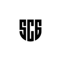 Scg-Brief-Logo-Design in Abbildung. Vektorlogo, Kalligrafie-Designs für Logo, Poster, Einladung usw. vektor