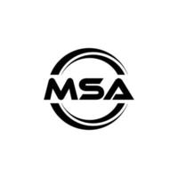 msa brev logotyp design i illustration. vektor logotyp, kalligrafi mönster för logotyp, affisch, inbjudan, etc.