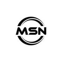 MSN-Brief-Logo-Design in Abbildung. Vektorlogo, Kalligrafie-Designs für Logo, Poster, Einladung usw. vektor