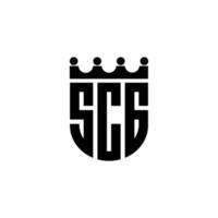Scg-Brief-Logo-Design in Abbildung. Vektorlogo, Kalligrafie-Designs für Logo, Poster, Einladung usw. vektor
