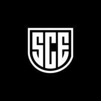 sce brev logotyp design i illustration. vektor logotyp, kalligrafi mönster för logotyp, affisch, inbjudan, etc.