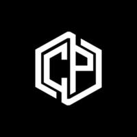 CP-Brief-Logo-Design in Abbildung. Vektorlogo, Kalligrafie-Designs für Logo, Poster, Einladung usw. vektor