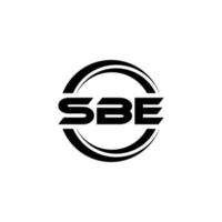 SBE brev logotyp design i illustration. vektor logotyp, kalligrafi mönster för logotyp, affisch, inbjudan, etc.