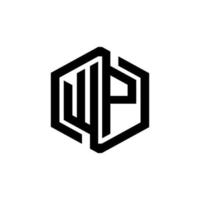 wp brev logotyp design i illustration. vektor logotyp, kalligrafi mönster för logotyp, affisch, inbjudan, etc.