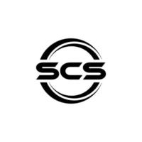 scs brev logotyp design i illustration. vektor logotyp, kalligrafi mönster för logotyp, affisch, inbjudan, etc.
