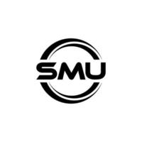 smu-Brief-Logo-Design in Abbildung. Vektorlogo, Kalligrafie-Designs für Logo, Poster, Einladung usw. vektor