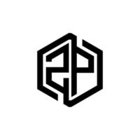Z P brev logotyp design i illustration. vektor logotyp, kalligrafi mönster för logotyp, affisch, inbjudan, etc.