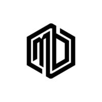 m-brief-logo-design in der illustration. Vektorlogo, Kalligrafie-Designs für Logo, Poster, Einladung usw. vektor