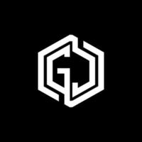 GJ-Brief-Logo-Design in Abbildung. Vektorlogo, Kalligrafie-Designs für Logo, Poster, Einladung usw. vektor