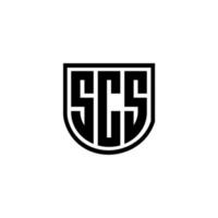 scs brev logotyp design i illustration. vektor logotyp, kalligrafi mönster för logotyp, affisch, inbjudan, etc.